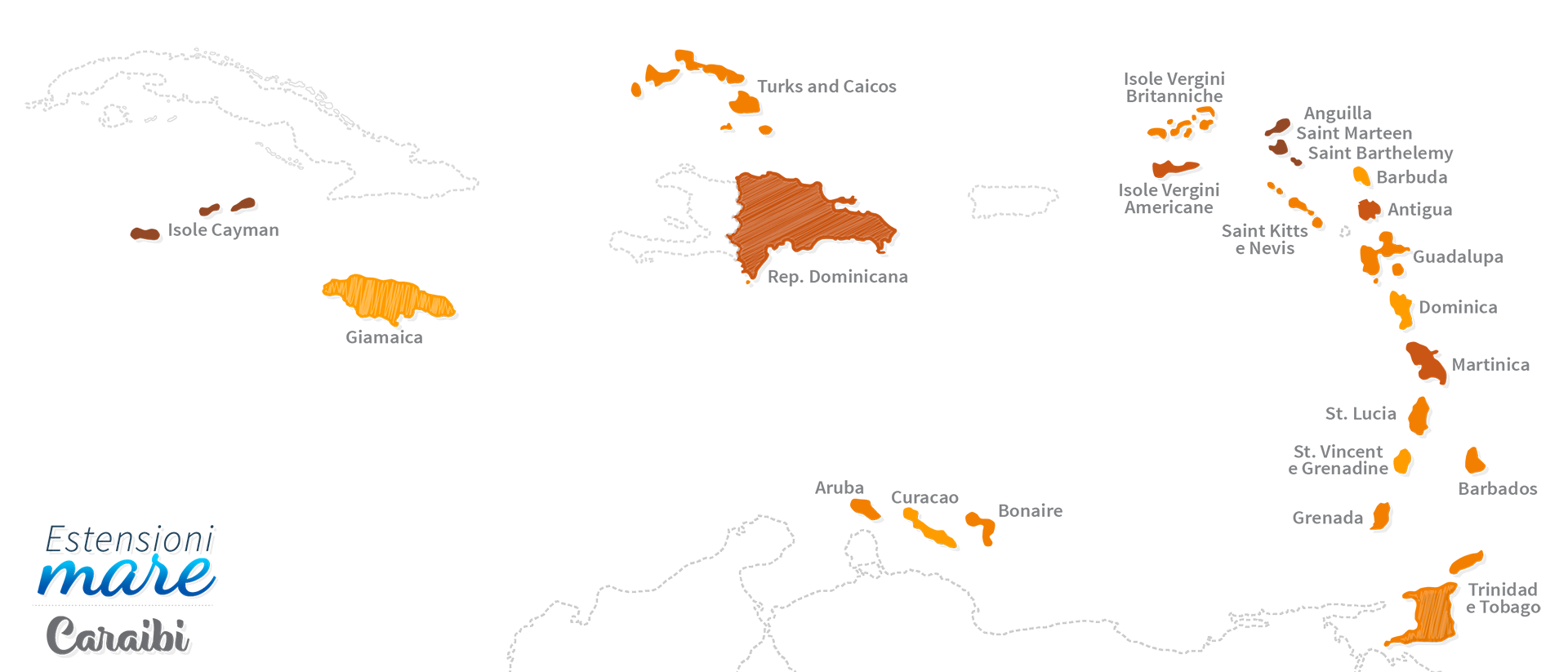 Mappa caraibi