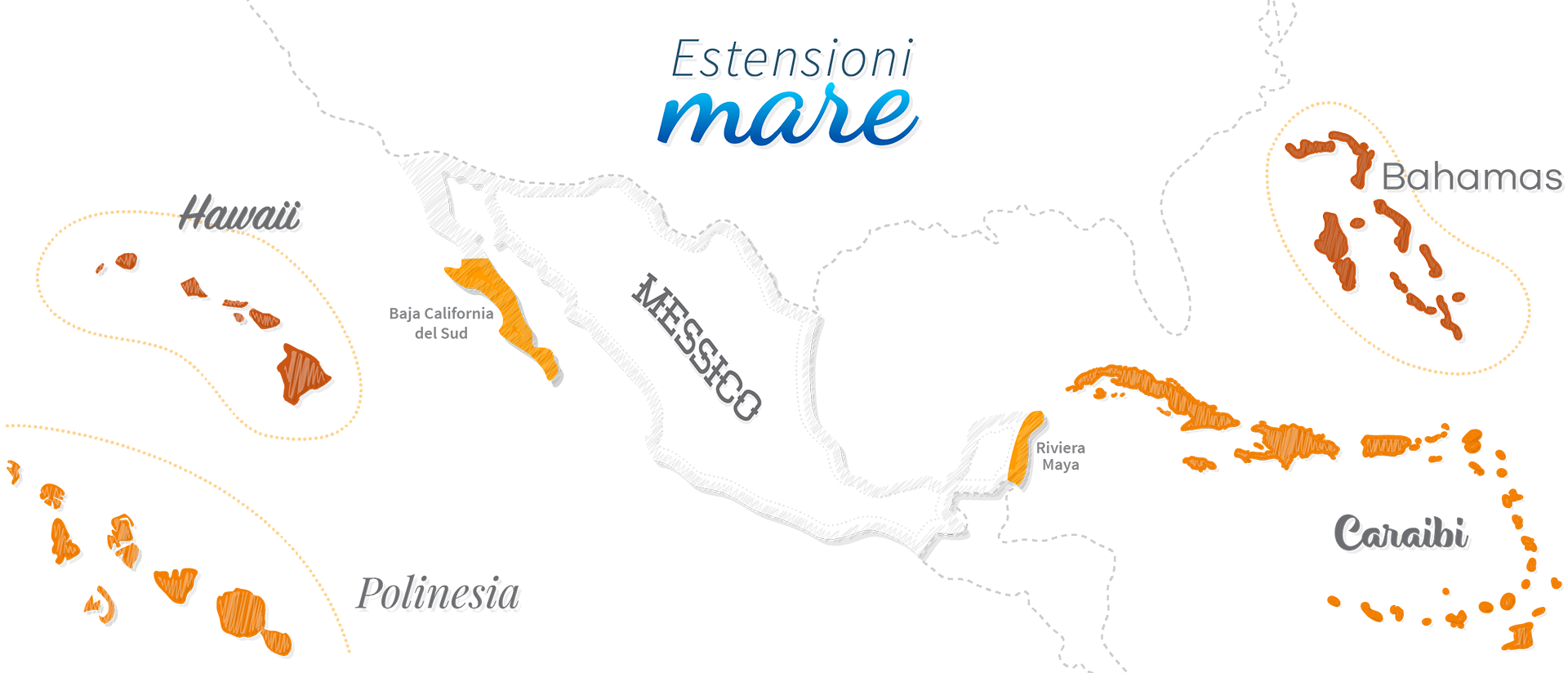 Mappa estensioni mare