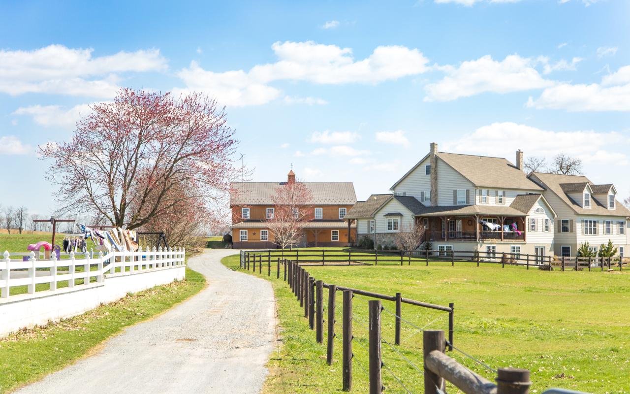 fattoria nella contea amish (pennsylvania, stati uniti)