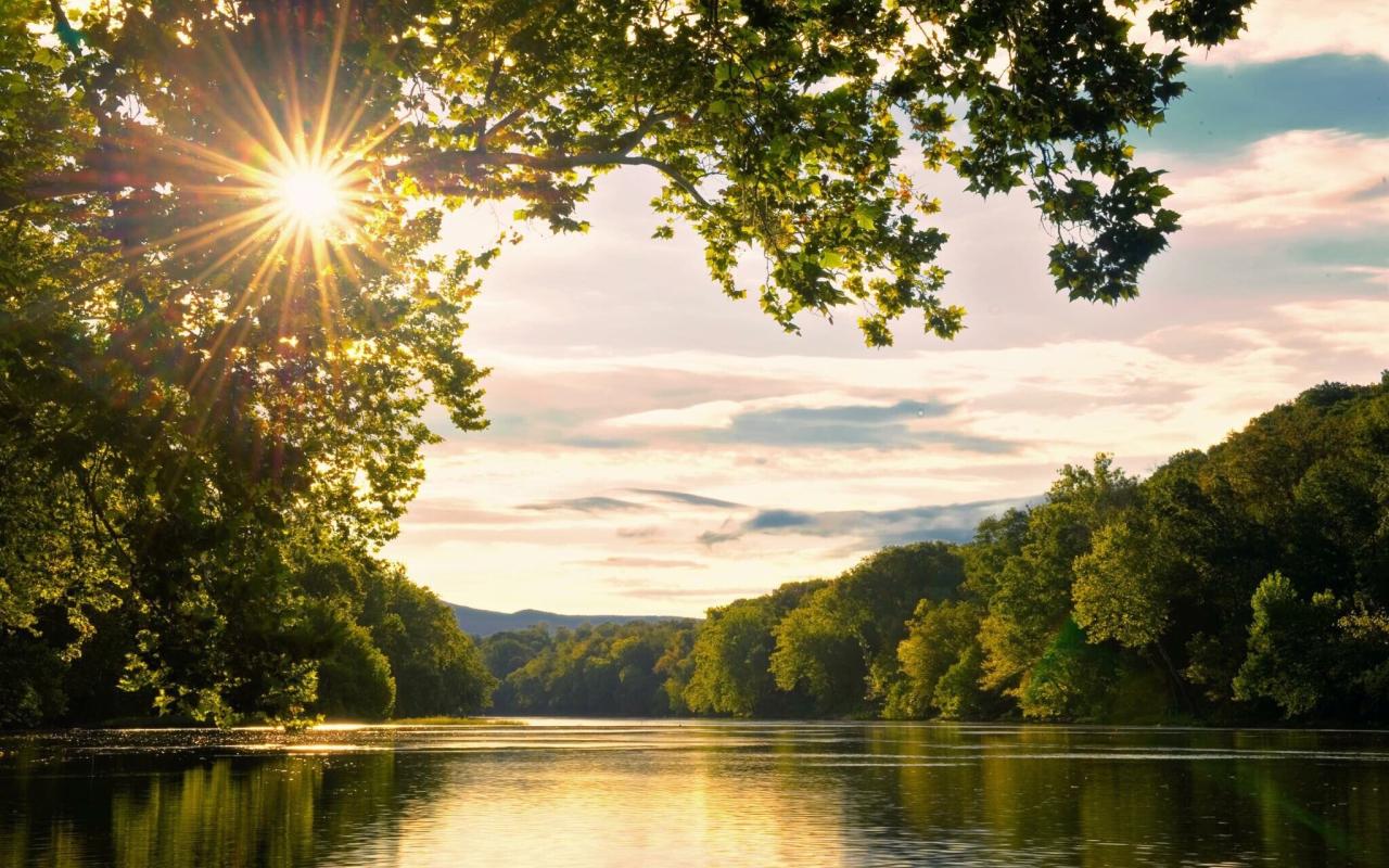 panorama del fiume shenandoah (virginia, stati uniti)