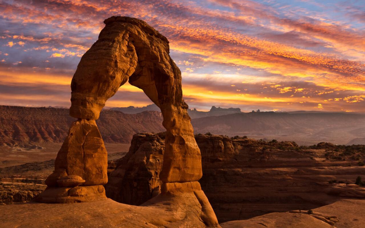 delicate arch all'arches national park (utah, stati uniti)