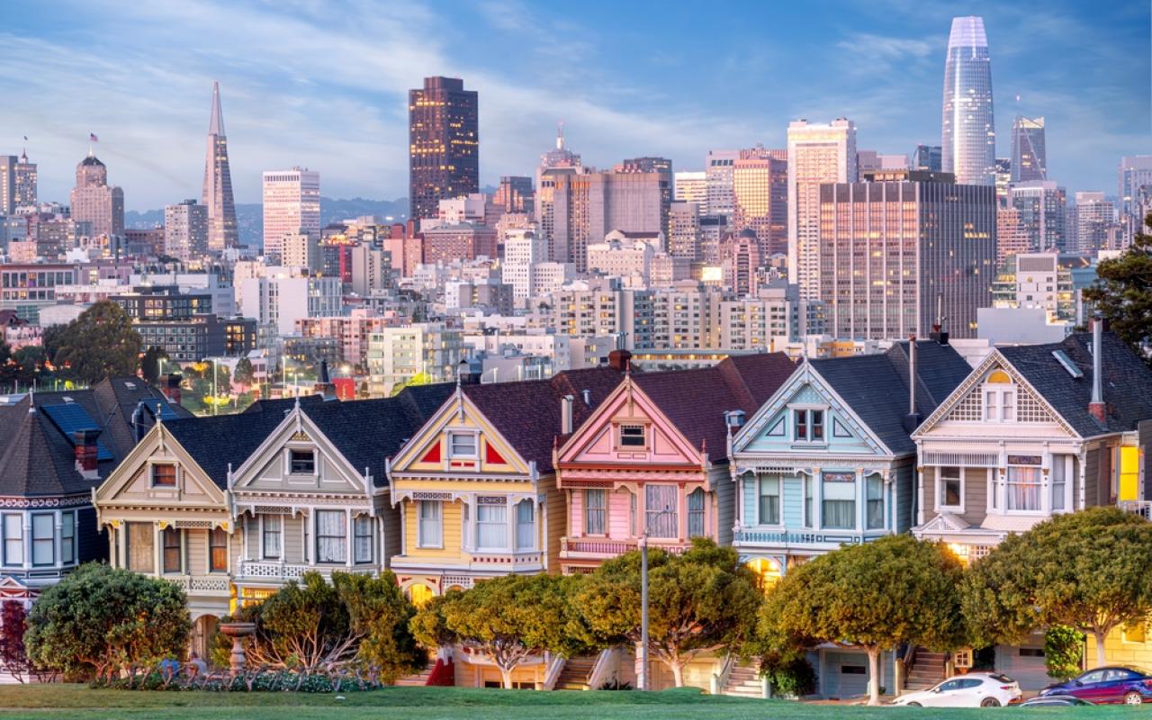 case vittoriane colorate a san francisco (california, stati uniti)