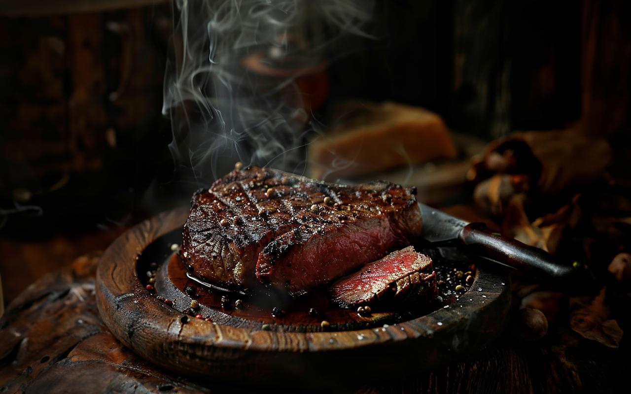 bistecca cotta sulla griglia