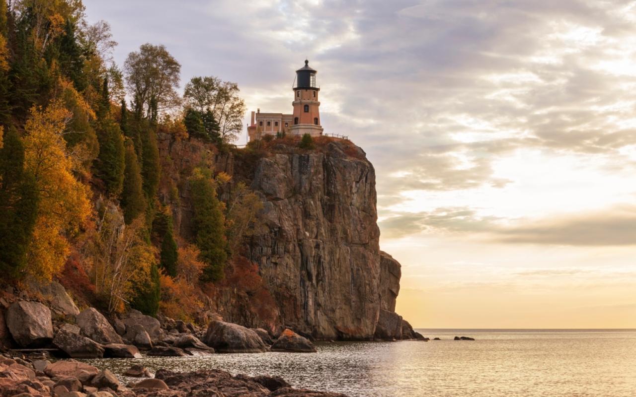 split rock lighthouse sul lake superior in minnesota (minnesota, stati uniti)