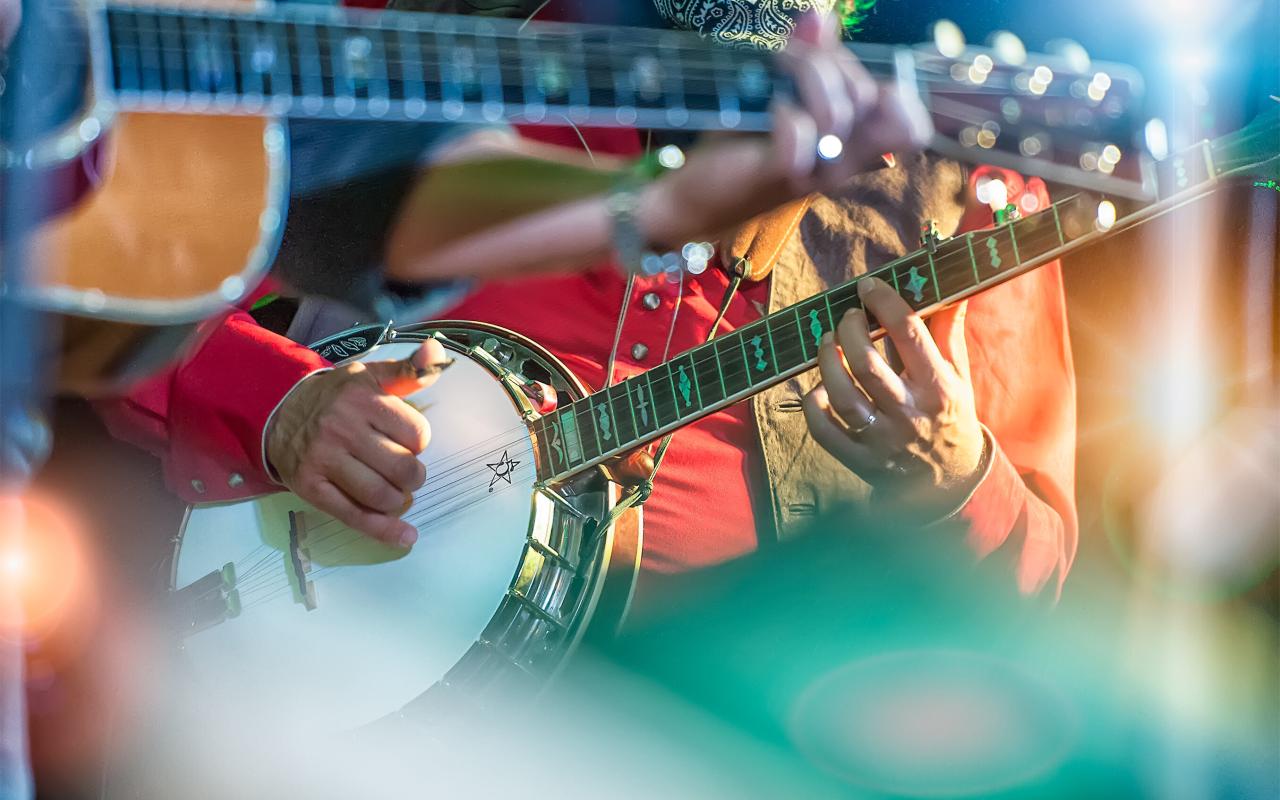 suonatori di chitarra e banjo (tennessee, stati uniti)