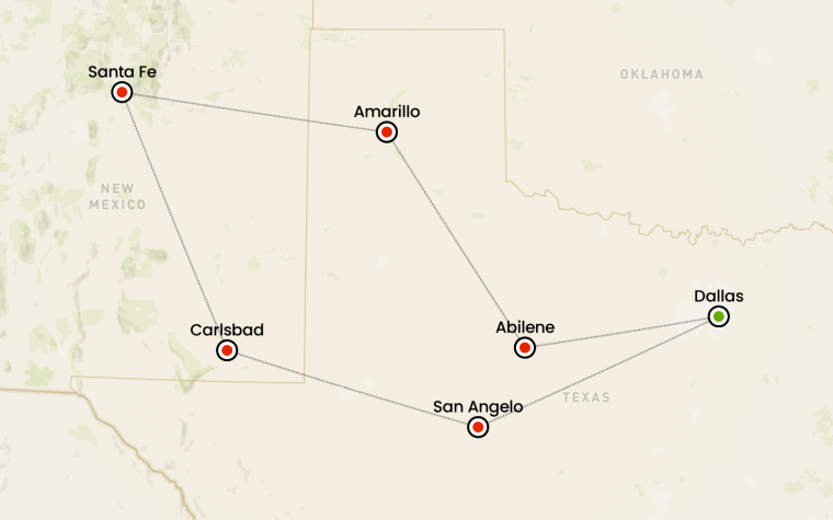 itinerario in moto in texas e new mexico