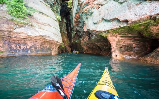 escursioni in kayak sui grandi laghi (wisconsin, stati uniti)
