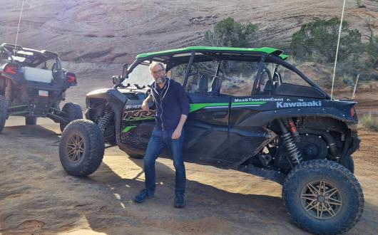 2023 - dipendenti in viaggio, Emanuele a provare i tour in ATV nello Utah
