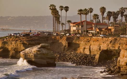 ville sulla costa californiana vista oceano pacifico (california, stati uniti)