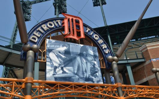 comerica park, lo stadio dei detroit tigers della major league baseball a detroit (michigan, stati uniti)