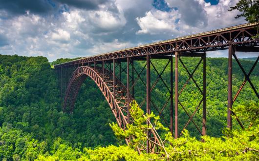 ponte ad arco in acciaio (virginia, stati uniti)