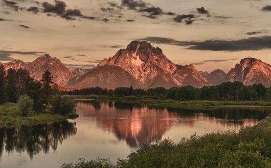 paesaggio al grand teton ((wyoming, stati uniti)