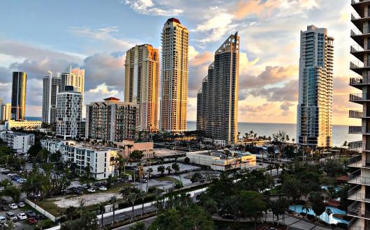 skyline di miami (florida, stati uniti)