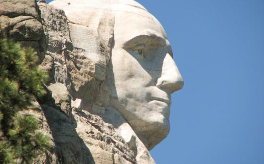 volto di george washington scolpito al monte rushmore (south dakota, stati uniti)
