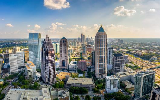 vista di atlanta dall'alto (georgia, stati uniti)