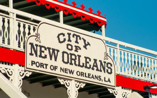 dettaglio di battello a vapore a new orleans (louisiana, stati uniti)
