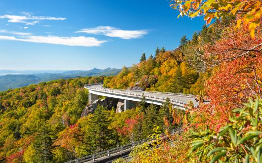 strada panoramica nelle great smoky mountains (tennessee, stati uniti)