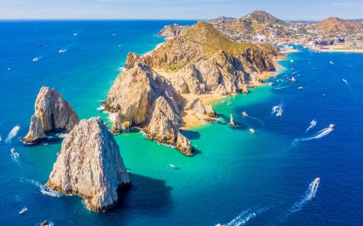 promontorio sul mare della bassa california (bassa california, messico)