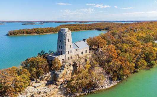 torre sul lago in oklahoma (oklahoma, stati uniti)