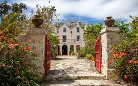 casa di piantagione alle barbados (barbados, caraibi)