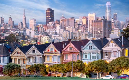 case vittoriane colorate a san francisco (california, stati uniti)