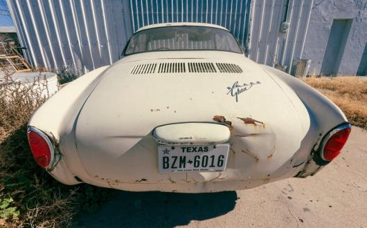  volkswagen d'epoca bianca (texas, stati uniti)