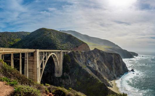 vista panoramica nell'area del big sur in california (california, stati uniti)