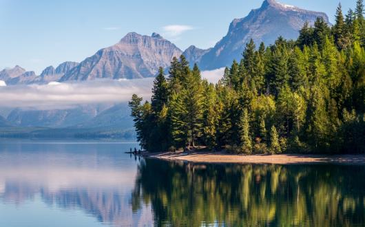 veduta panoramica del glacier national park (montana, stati uniti)