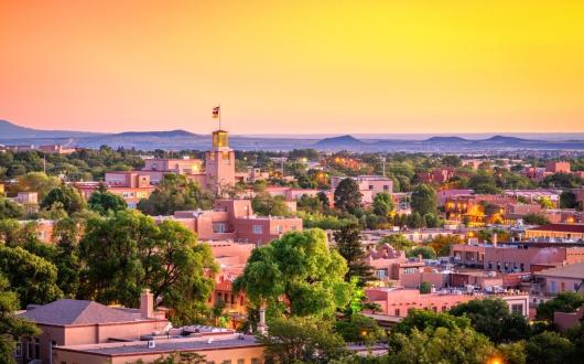 veduta panoramica di santa fe (new mexico, stati uniti)