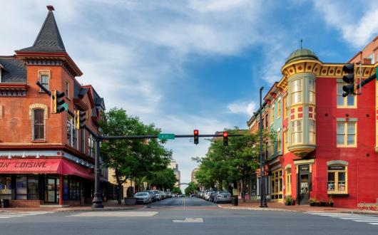 incrocio di market street a wilmington (delaware, stati uniti)