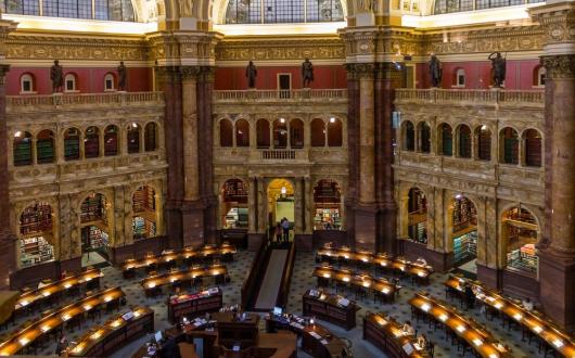 sala di lettura della biblioteca del congresso (district of columbia, stati uniti)