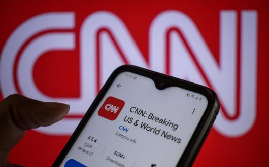 tablet con le notizie della cnn (georgia, stati uniti)