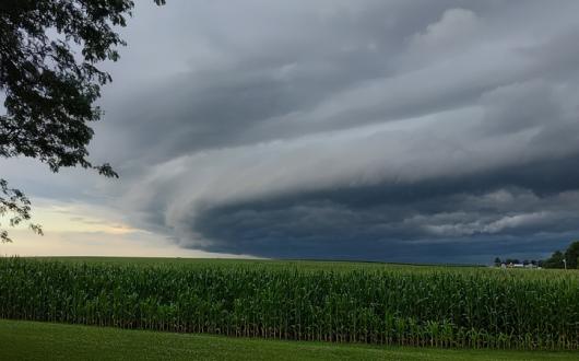 tempesta sui campi dell'iowa (iowa, stati uniti)