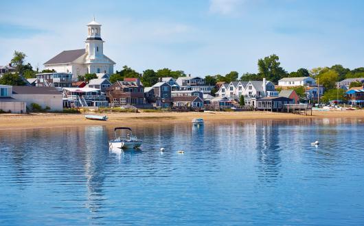 cittadina costiera di provincetown sulla penisola di cape cod (massachusetts, stati uniti)