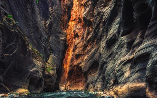 the narrows allo zion national park (utah, stati uniti)