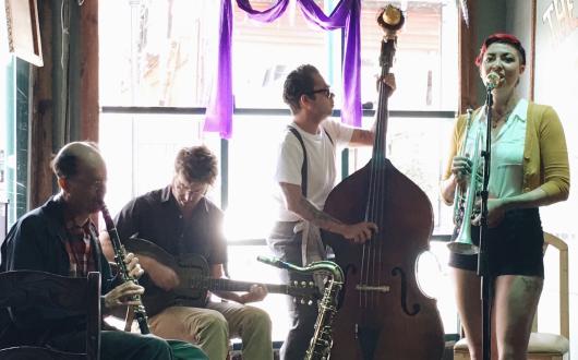 quartetto di musica jazz a new orleans (louisiana, stati uniti)