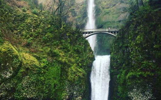 multnomah falls nella columbia river gorge (oregon, stati uniti)