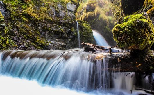 virgin falls in alaska (alaska, stati uniti)