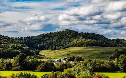 panorama delle colline e foreste del wisconsin (wisconsin, stati uniti)