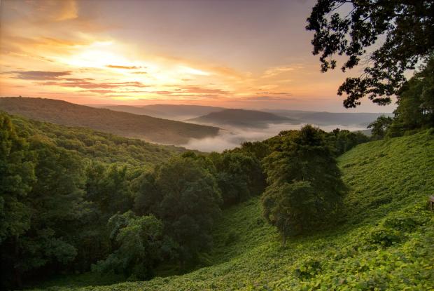 paesaggio dell' arkansas al tramonto (arkansas, stati uniti)