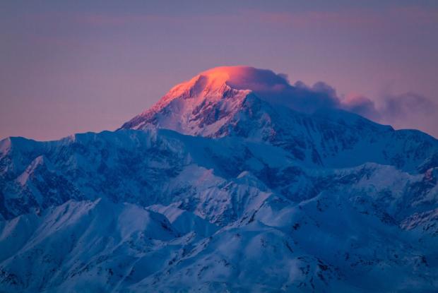 vetta alta denali in alaska (alaska, stati uniti)