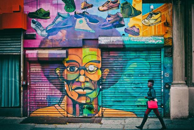 murales colorato a new york (new york, stati uniti)