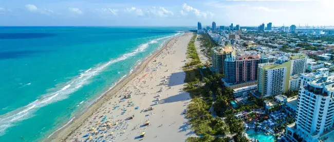 spiaggia a miami beach (florida, stati uniti)