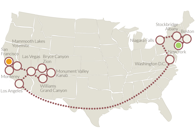 itinerario coast to coast